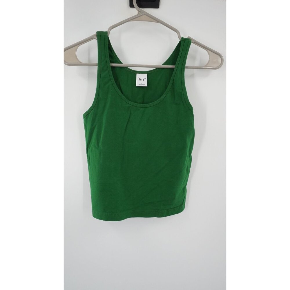 Tna Women's Green Tank Small Cropped Knit Casual
